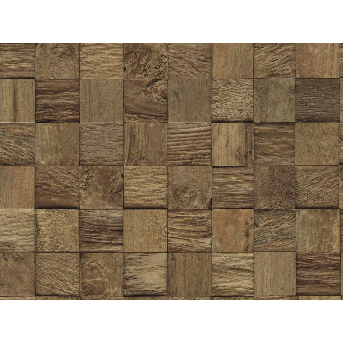 Indo Wandverkleidung Teak Classic Cube Natur Bal 10er-Set