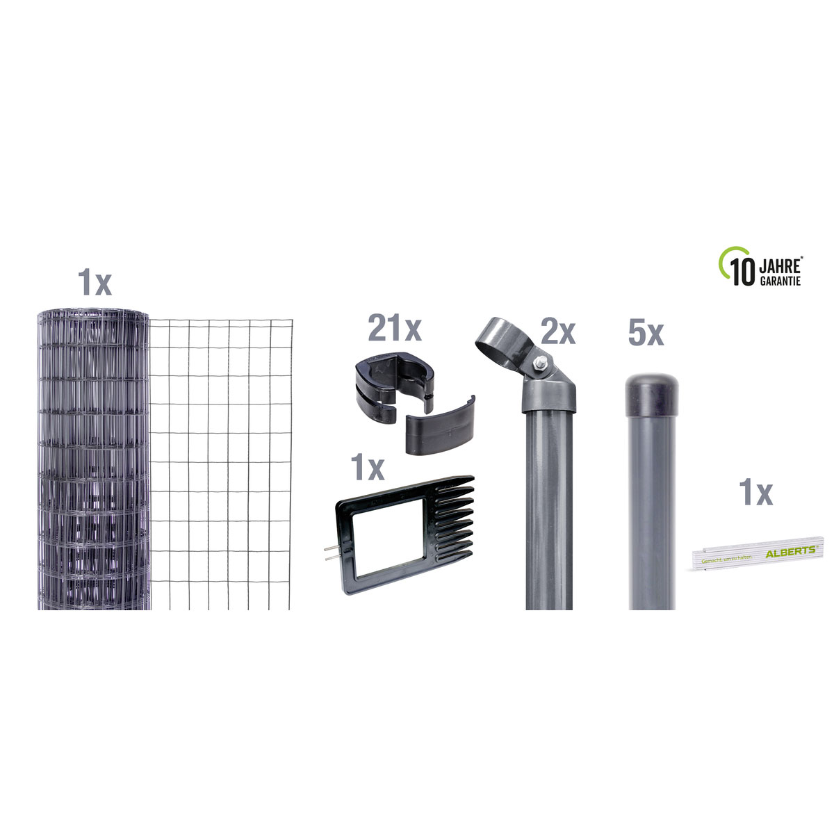 GAH Alberts Set Fix-Clip Pro anthrazit 1000x153 cm