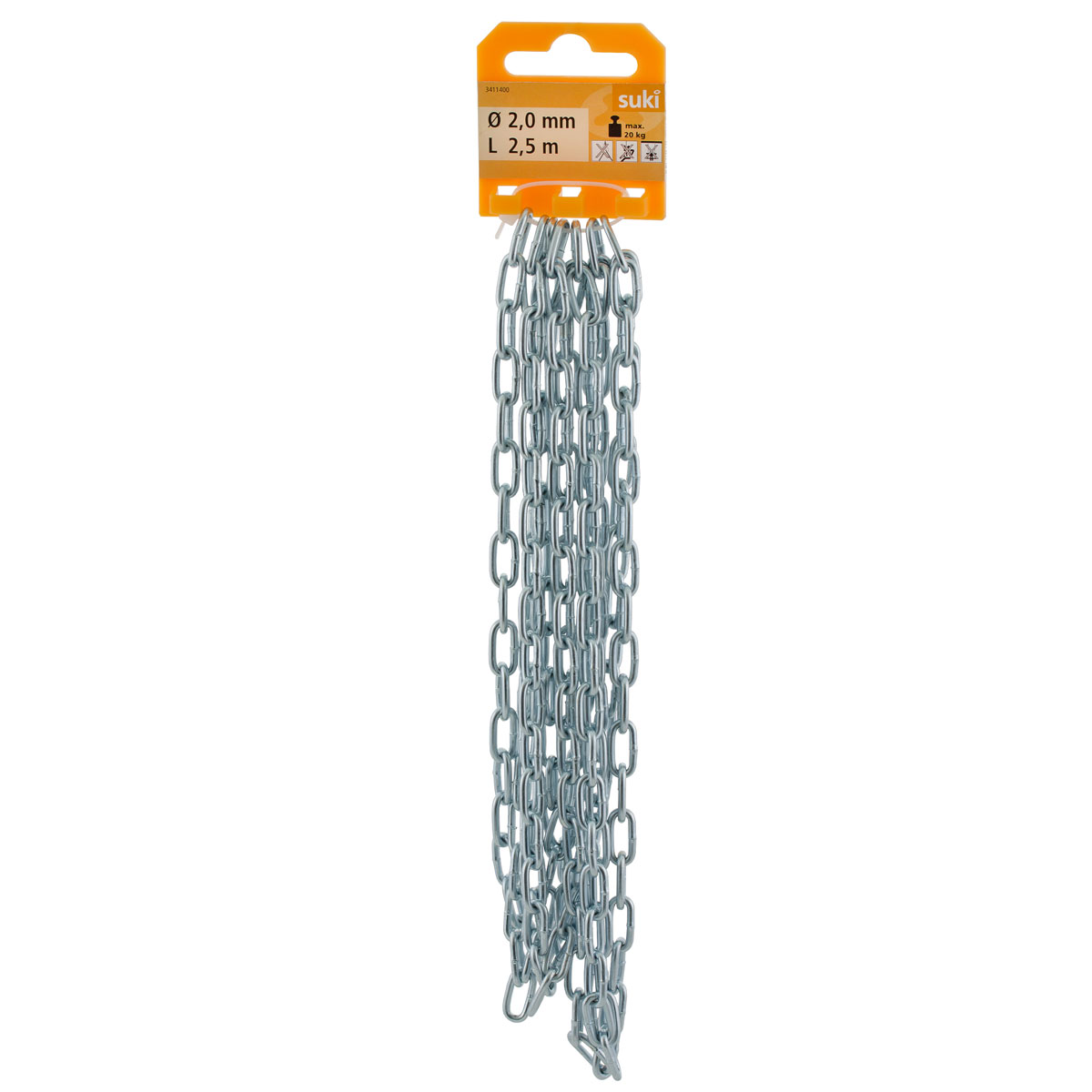 Suki Rundstahlkette Typ A verzinkt 2 mmx2,5m Bild 2