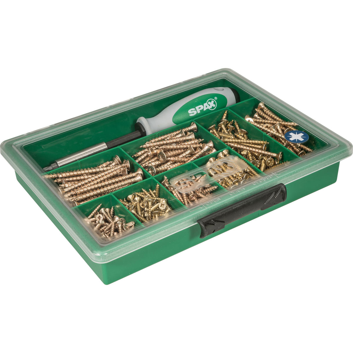 Spax Sortiments-Box Yellox mit Magnetschrauber 630-teilig