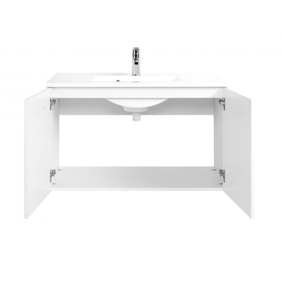 HELD Waschtisch 100 weiß Hochglanz 2 T&uumlren Bild 2