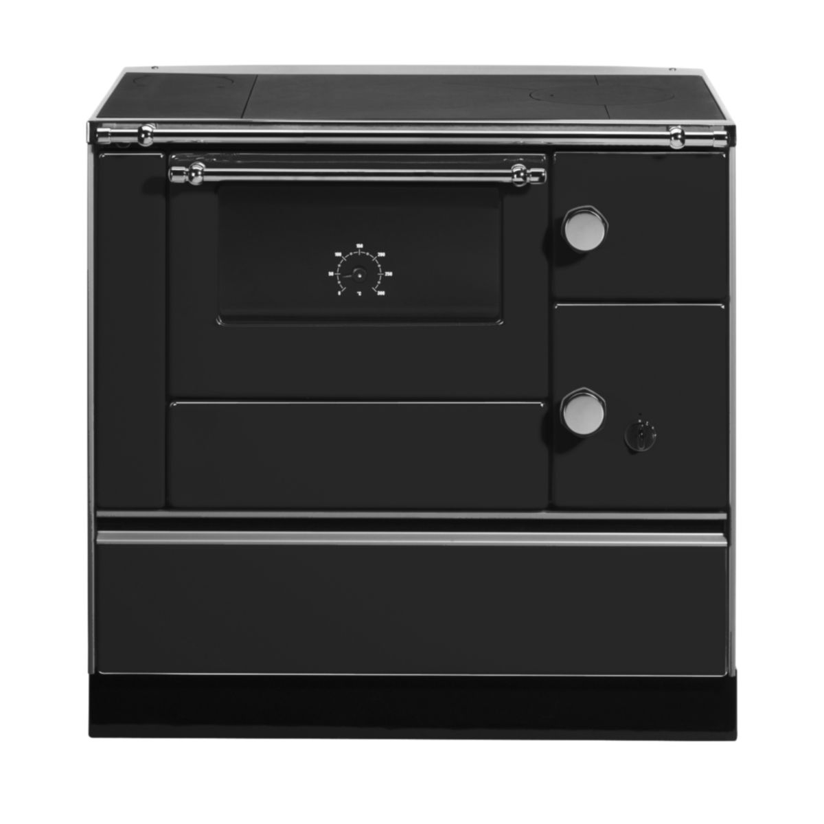 Westminster Holzherd K76-90, Farbe: Schwarz, Sichtfenster, 7,6kW