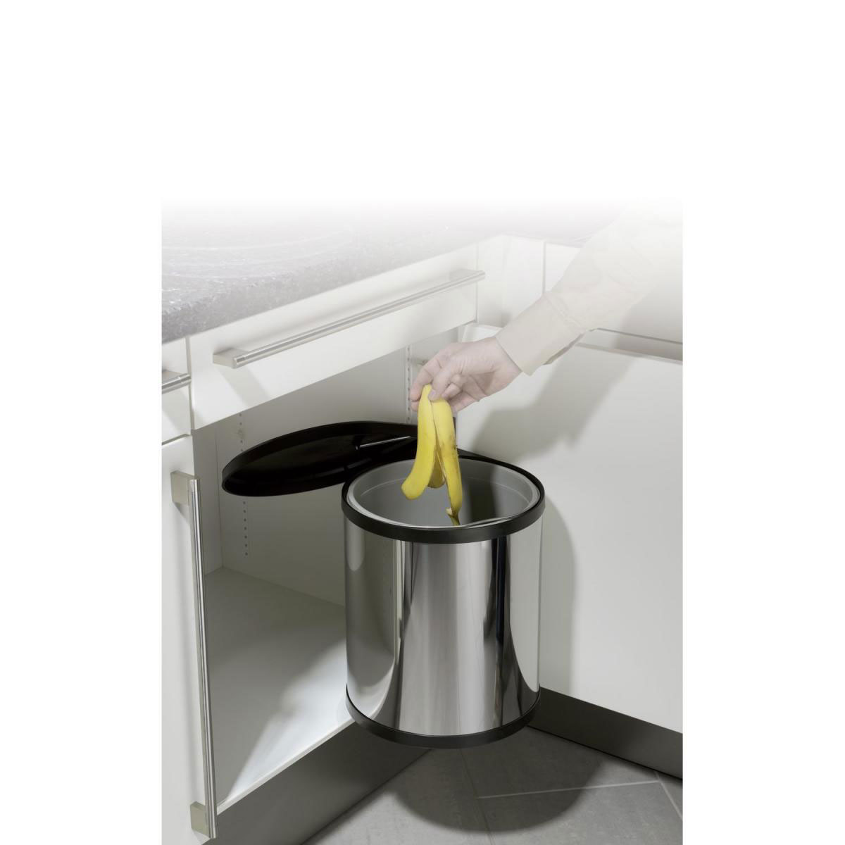 Hailo Mülleimer Compact Box M 15 L Edelstahl Bild 3