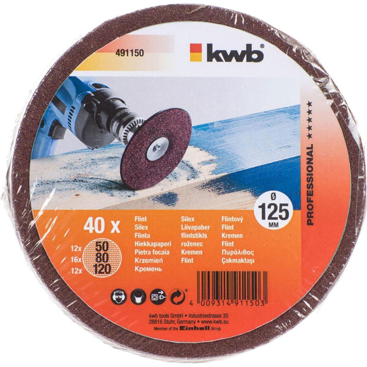 kwb  Schleifscheiben Holz und Metall Durchmesser 125 mm Bild 2