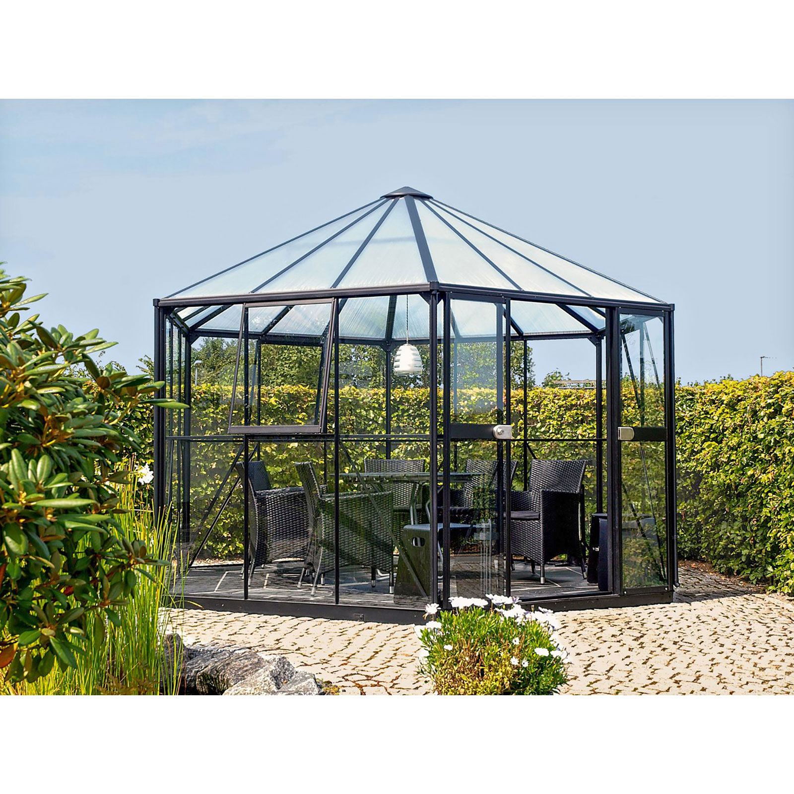 Vitavia Gewächshaus Juno 9000 9m² 3 mm schwarz Bild 3