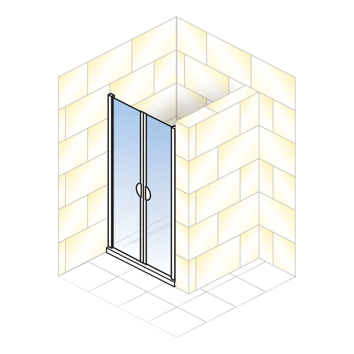 Schulte ExpressPlus Sunny Pendeltür in Nische Bild 3