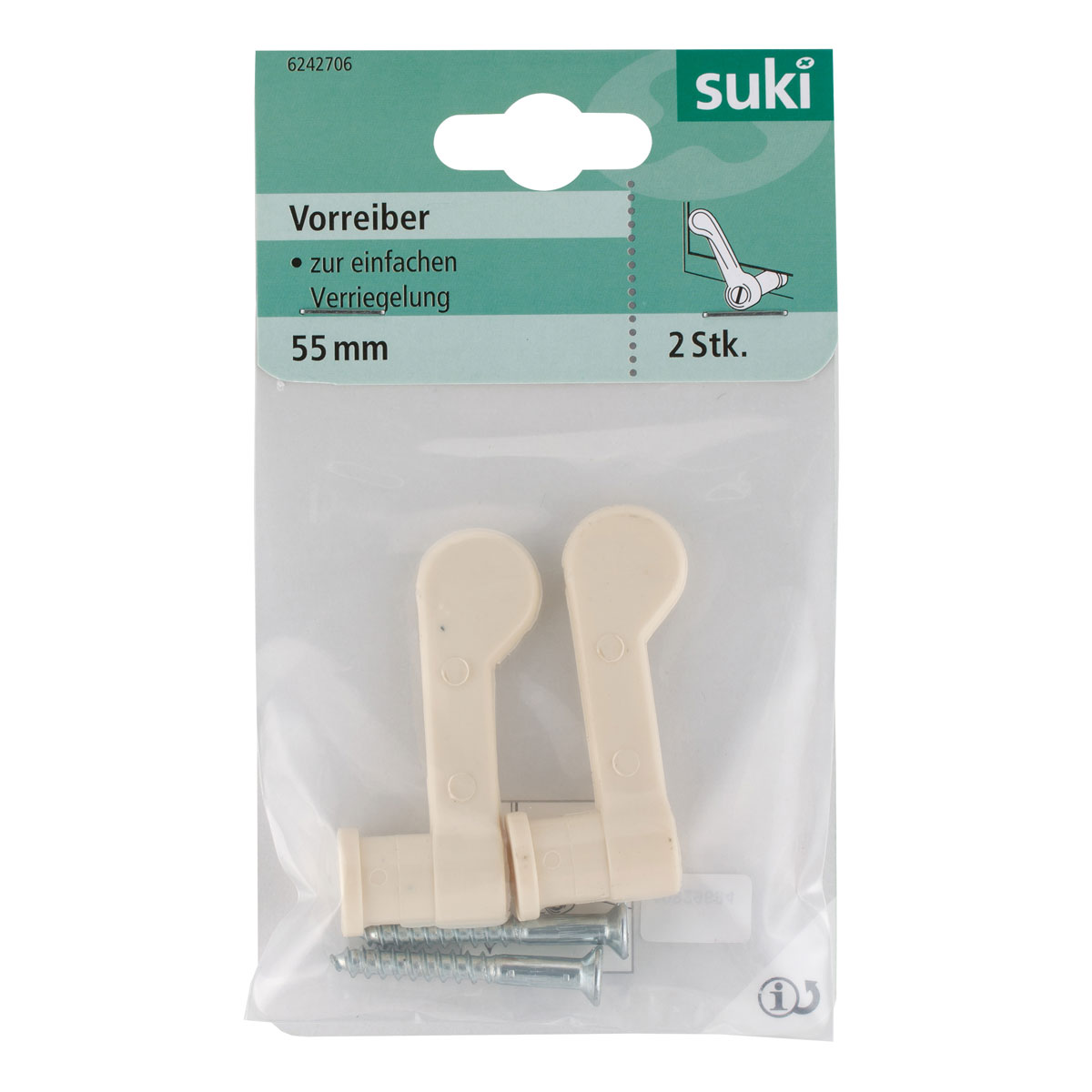 Suki Vorreiber 5,5 cm creme 2 Stück Bild 1