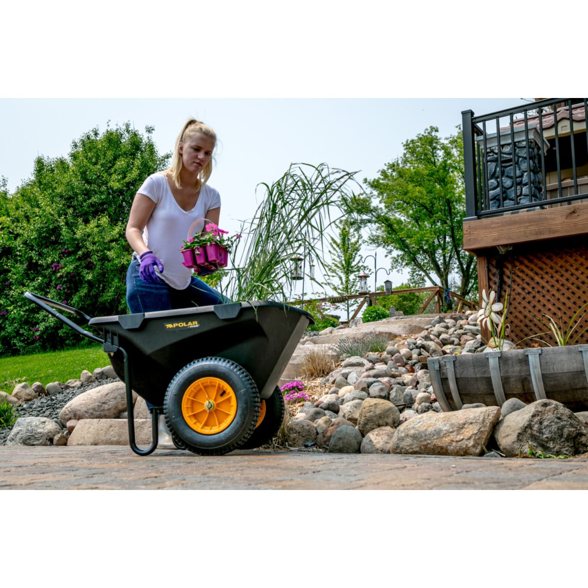 Polar Schubkarre Club Cart 198L 127x71x74cm Bild 4