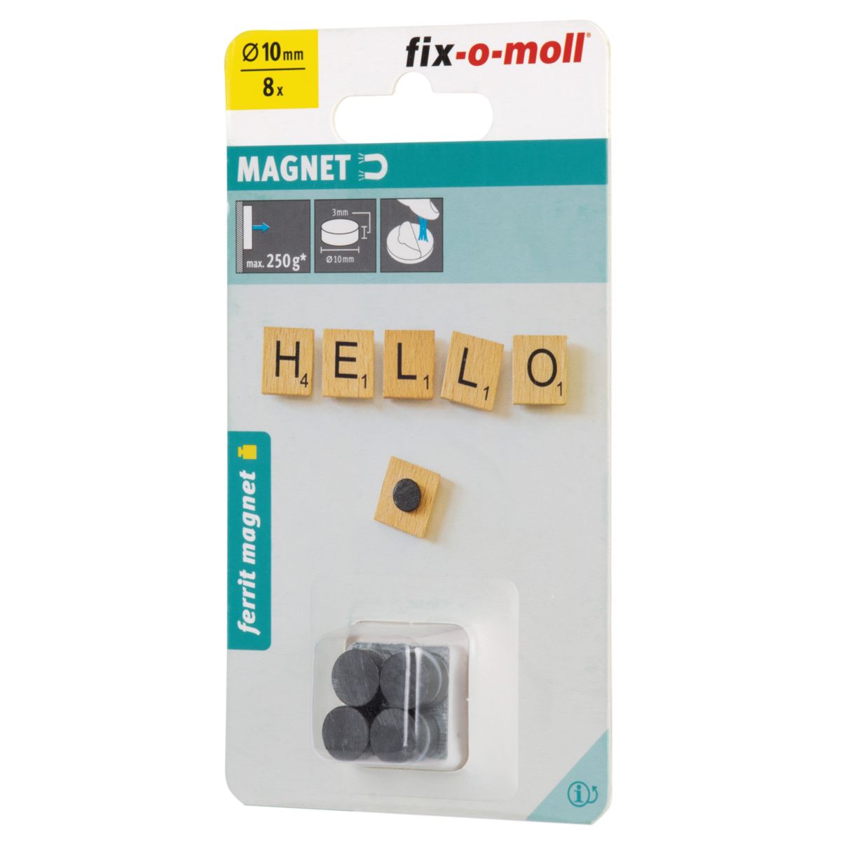 Suki Magnetscheibe Ferrit, selbstklebend, Ø 10 x 3 mm, schwarz Bild 4