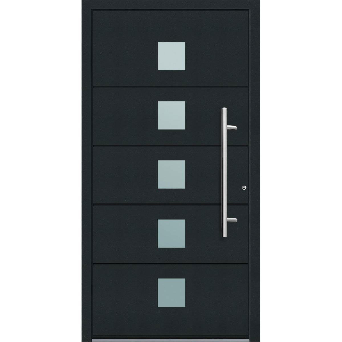 Aluminium Sicherheits-Haustür Tarent Exklusiv 75 mm anthrazit 100 x 210 cm Anschlag rechts inkl Griffset Bild 1