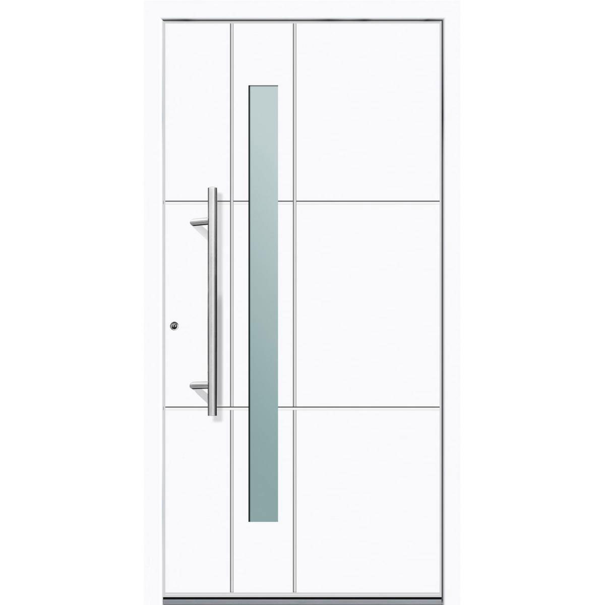 Aluminium Sicherheits-Haustür Palermo Superior 60 mm weiß 110 x 210 cm Anschlag links inkl Griffset Bild 1
