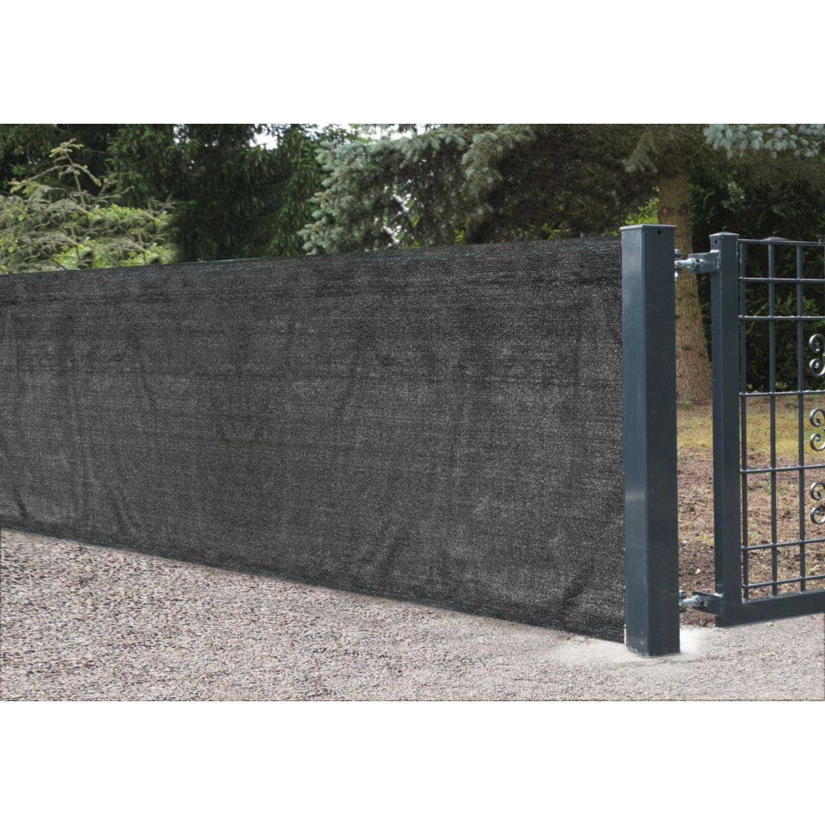 floraworld Sichtschutz HPDE-Gewebe Rolle anthrazit 180g/M2 5x1,8m