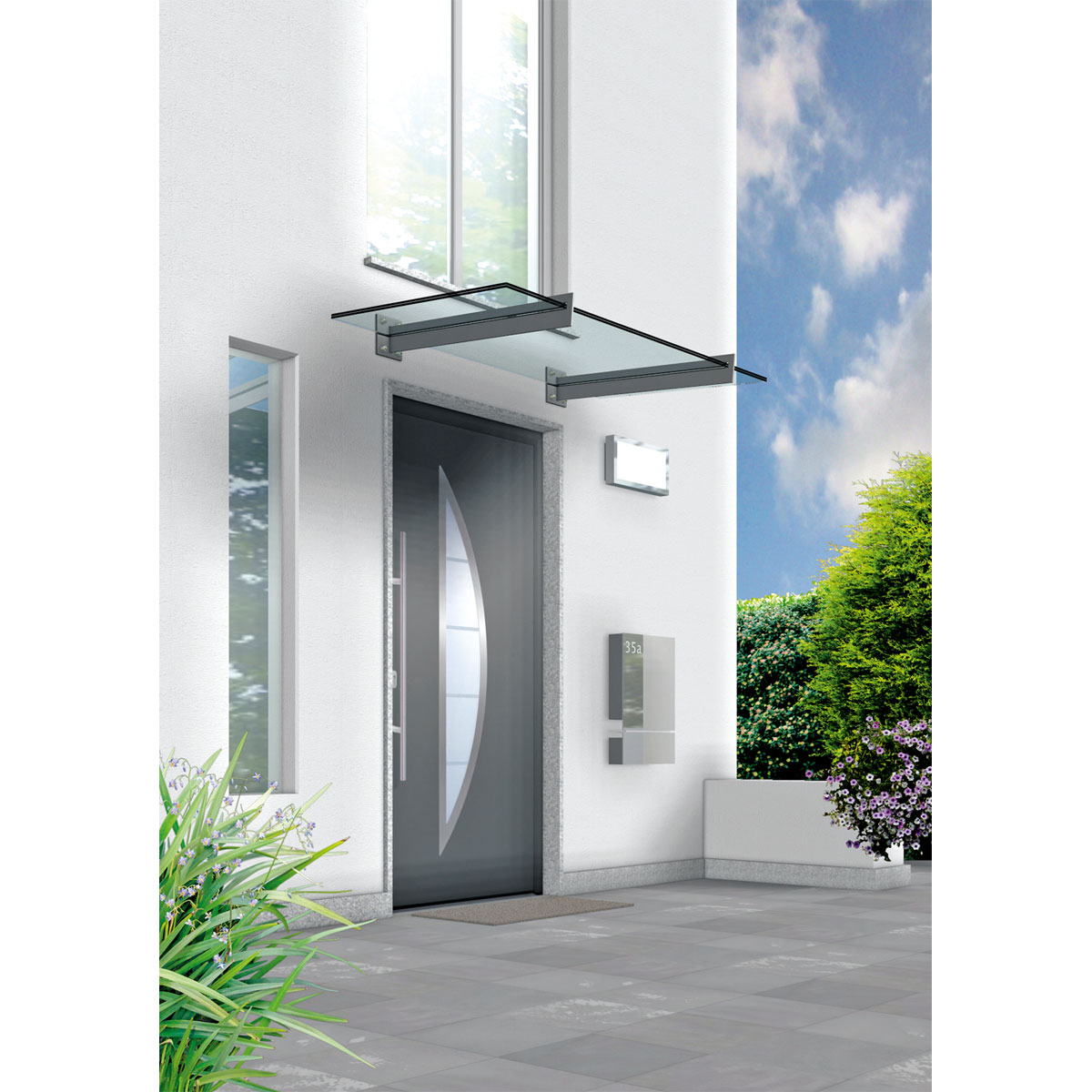 Haustür Thermo46 TPS 900D DIN Links Titan Metallic 1000 x 2100 mm Bild 2