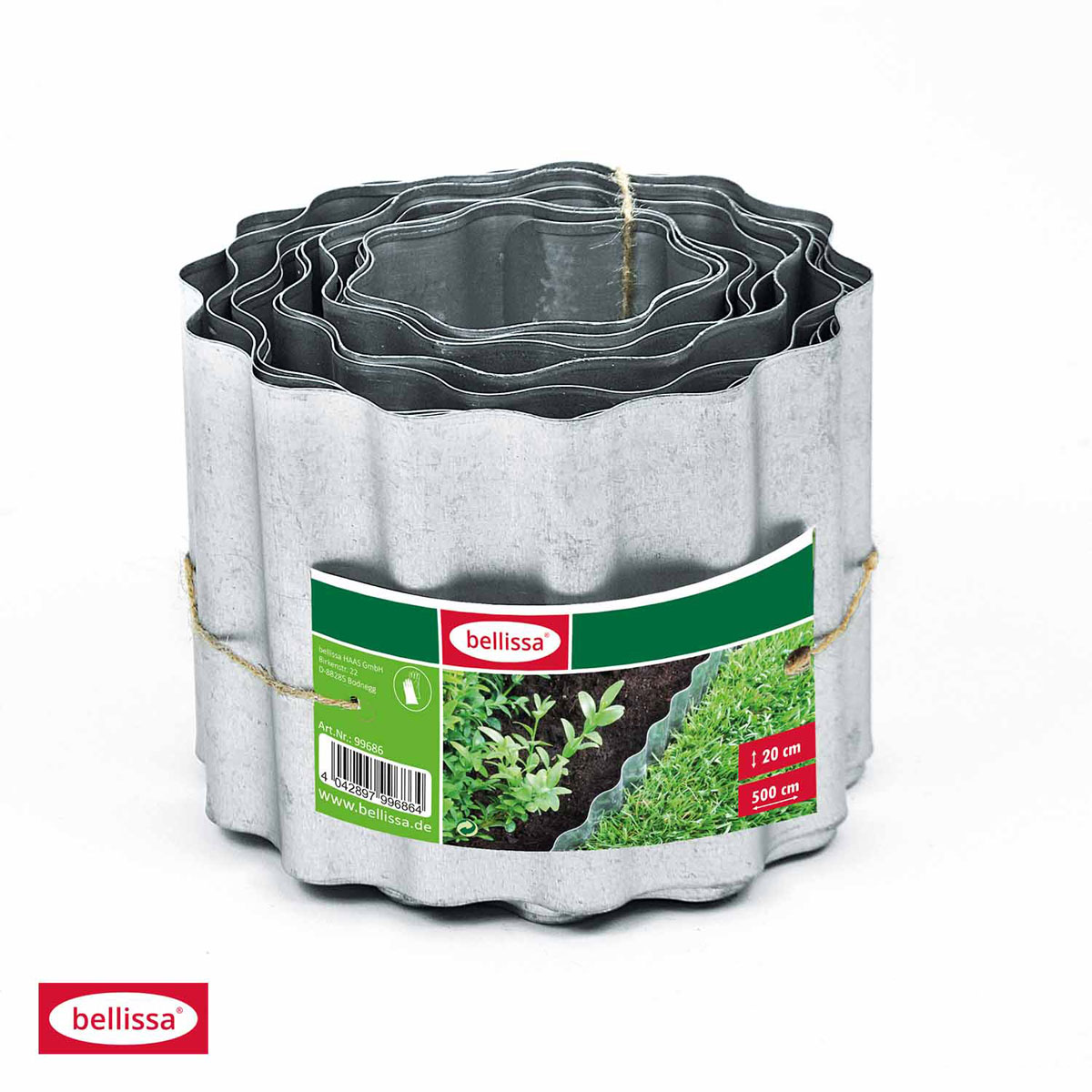 Rasenkante Welle verzinkt 500 x 20 cm