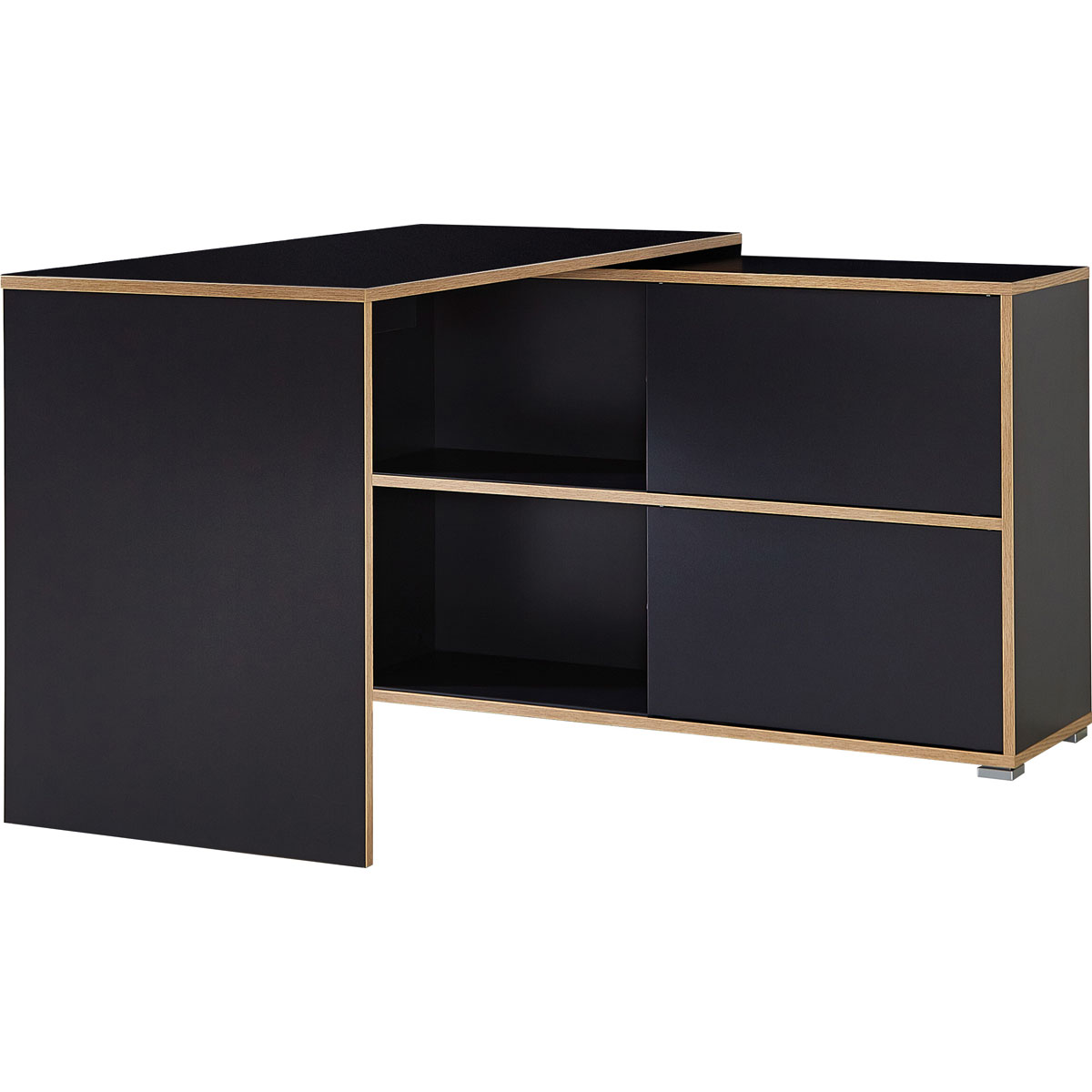 Winkelschreibtisch 120 x 76 x 120 cm anthrazit/Sonoma Eiche Bild 4