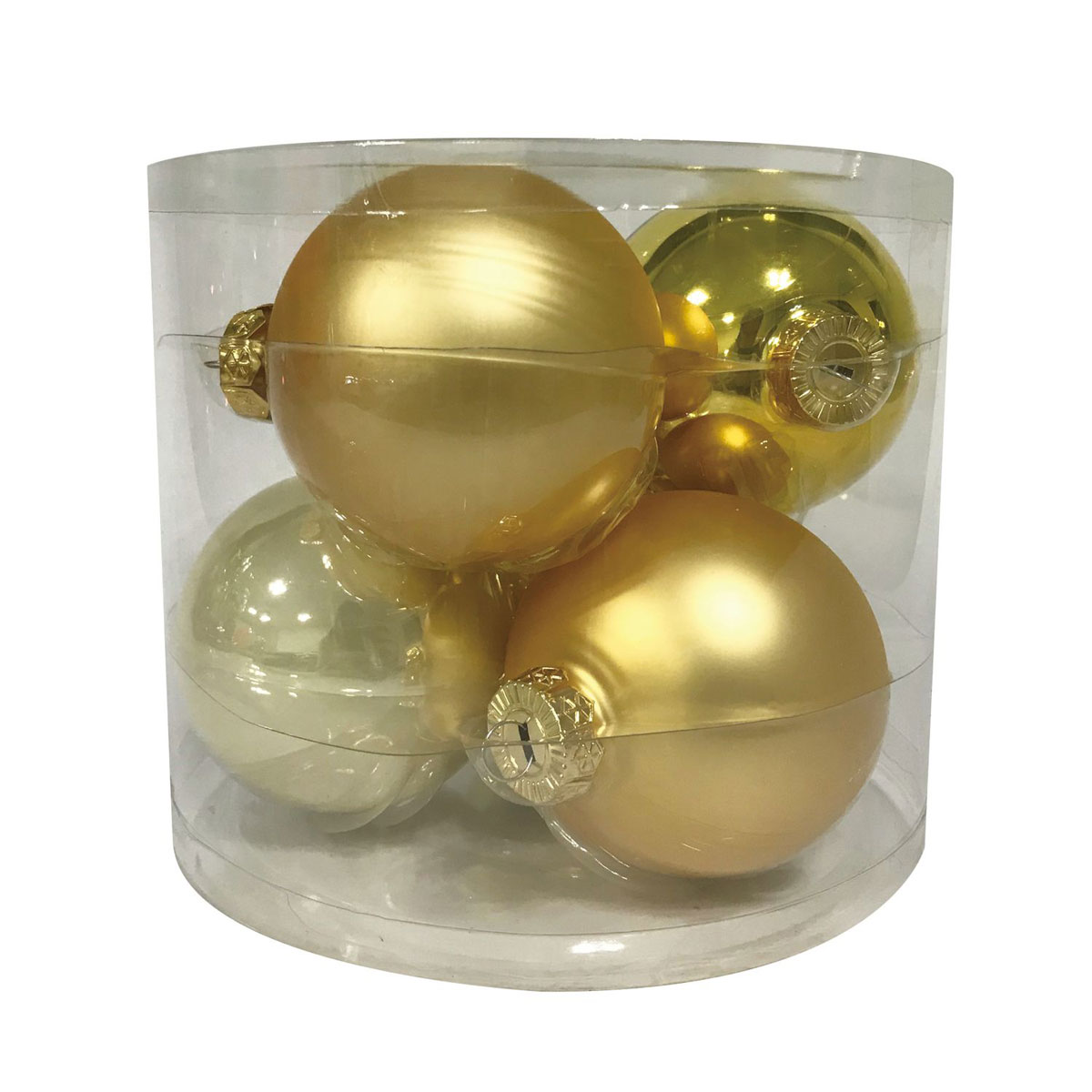 Ambientis Glaskugeln 8 cm Gold Mix 6 Stk.