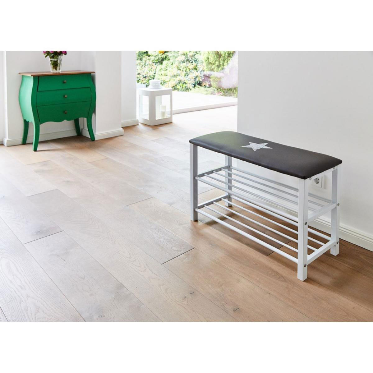 Schuhbank mit Sitzkissen Stern ca 78 x 48 x 30 cm Bild 3