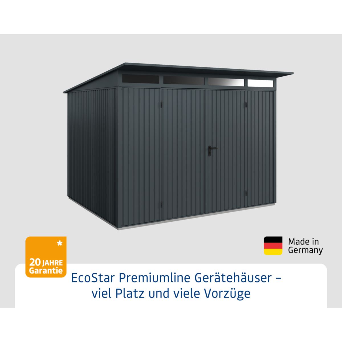EcoStar  Gerätehaus Trend-PTyp 3RAL7016 2 flg Bild 2