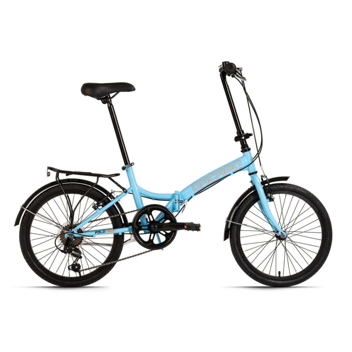 DaCapo Faltrad 20'' Foldtech hellblau 6 Gänge RH 32 cm