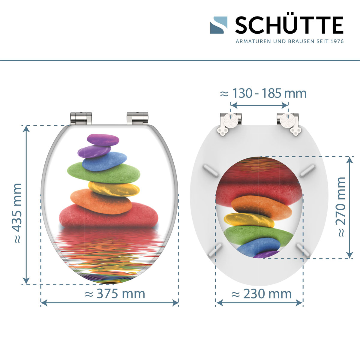 Schütte MDF WC-Sitz COLORFUL STONES mit Absenkautomatik Bild 7