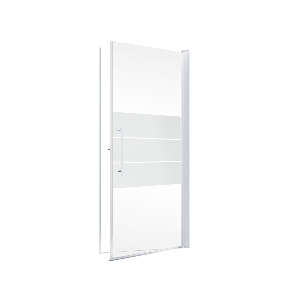 Schulte Drehtür für Nischendusche Alexa Style 2.0 Alu Natur ESG fixil 80 cm Bild 2