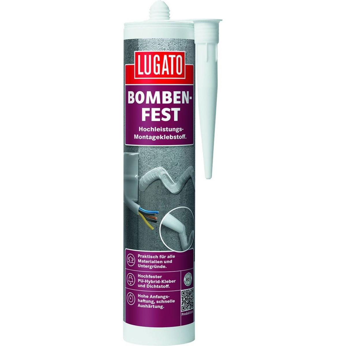 Lugato PU-Hybrid-Kleber Bombenfest grau 480 G