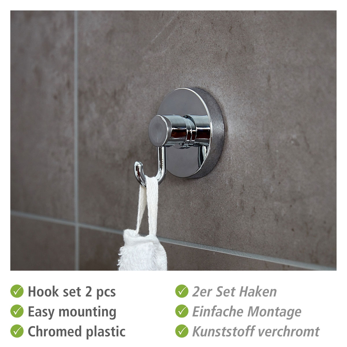 Wenko Vacuum-Loc Haken 2er Set Bild 3