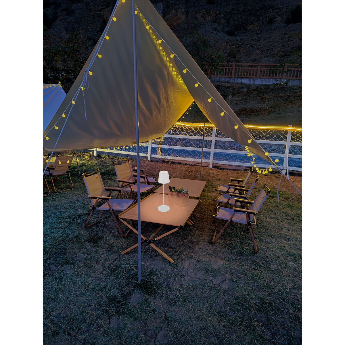 Flector Garten LED-Tischleuchte Antigua weiß Durchmesser 12 x 38 cm Bild 2