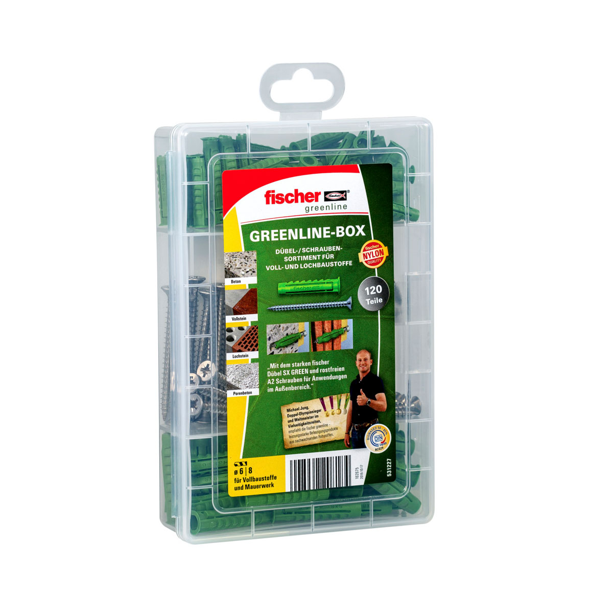 Fischer Sortimentsbox Greenline Spreizdübel 120-teilig