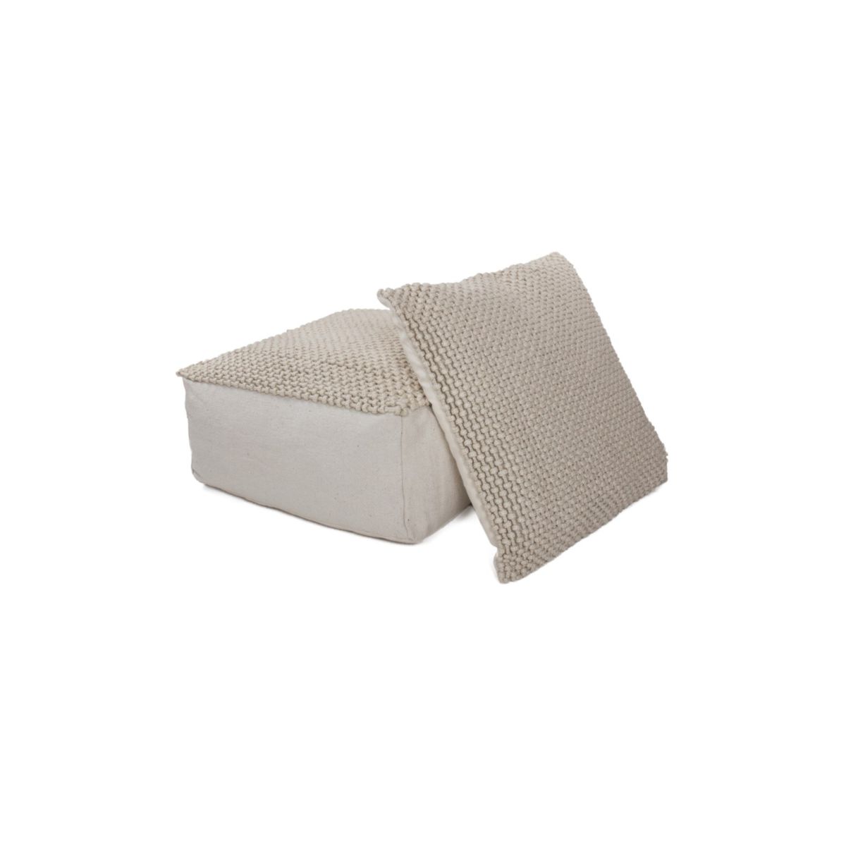 Pouf Hocker Shaun 410 grau 80x80cm