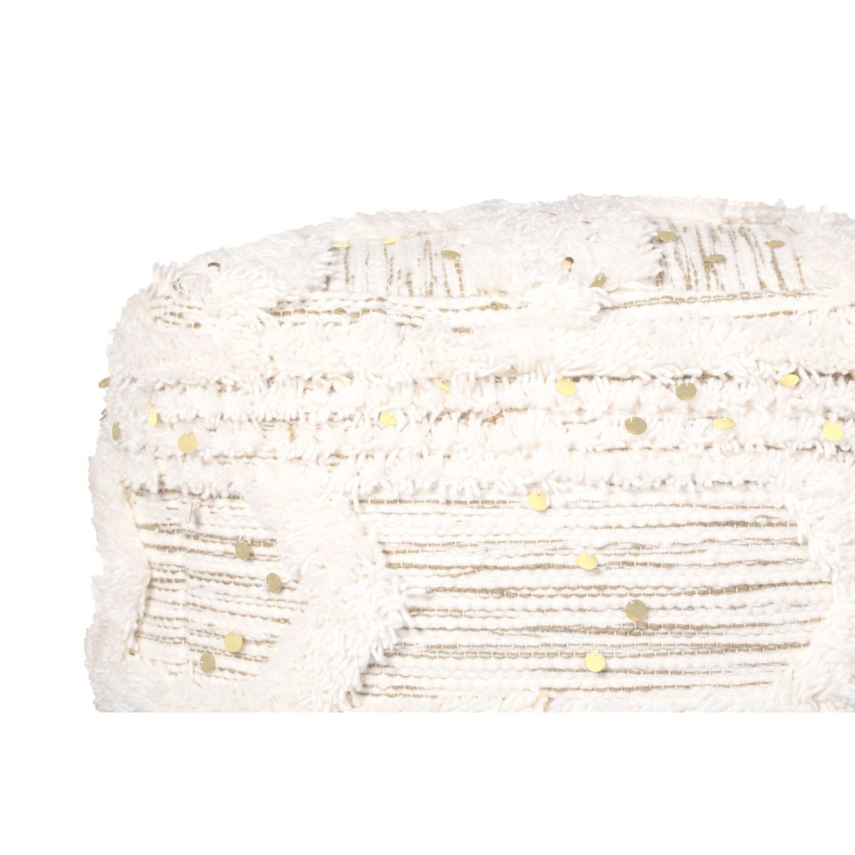 Pouf Hocker Bohist 425 creme khaki 50x50cm Bild 4