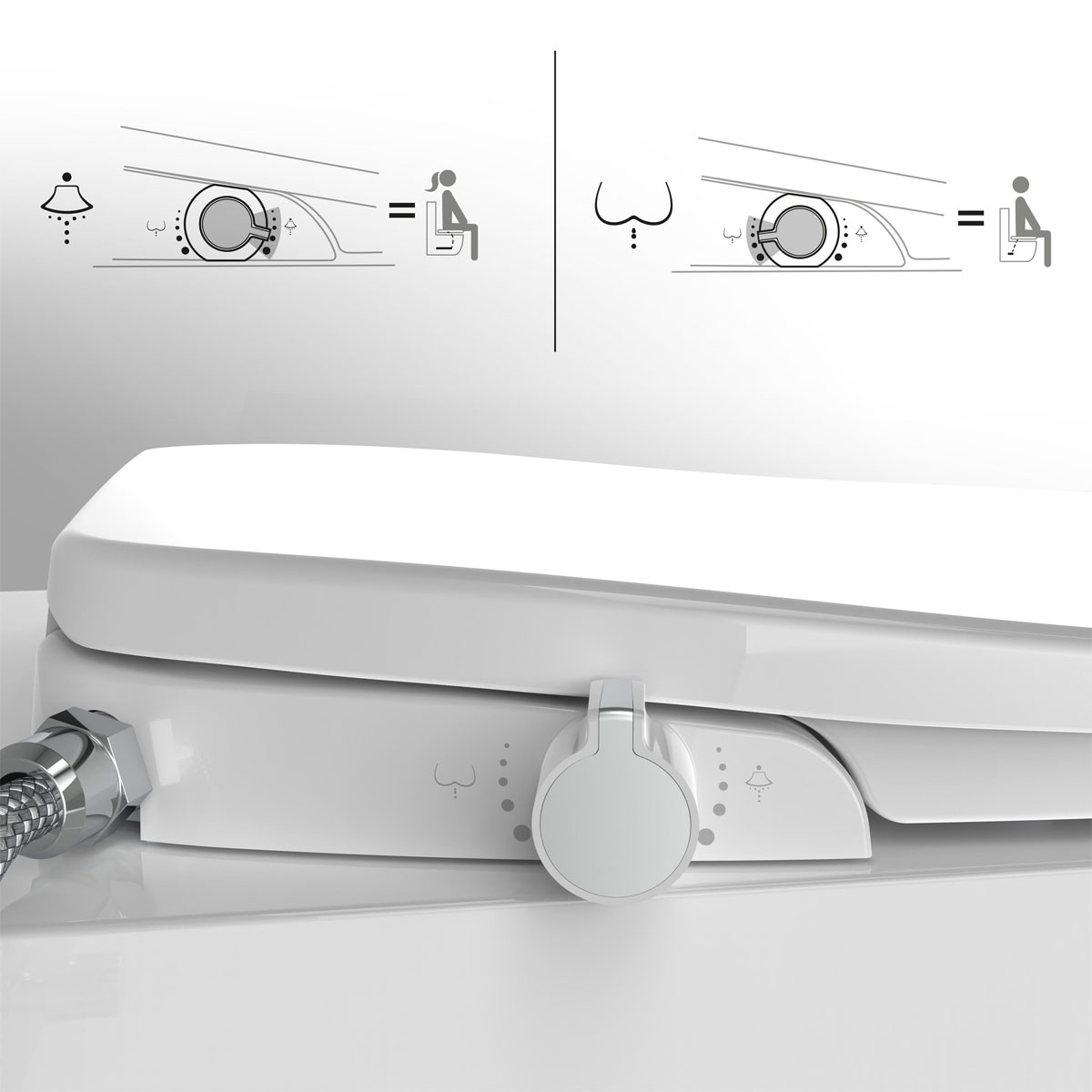 Schütte Dusch WC-Aufsatz mit Absenkautomatik und Schnellverschluss Bild 9