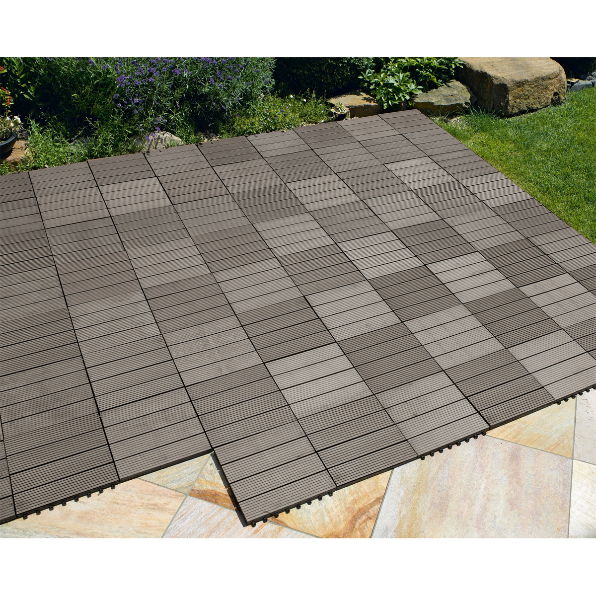 Hartmann  WPC-Klickfliese anthrazit 30 x 30 cm Bild 3