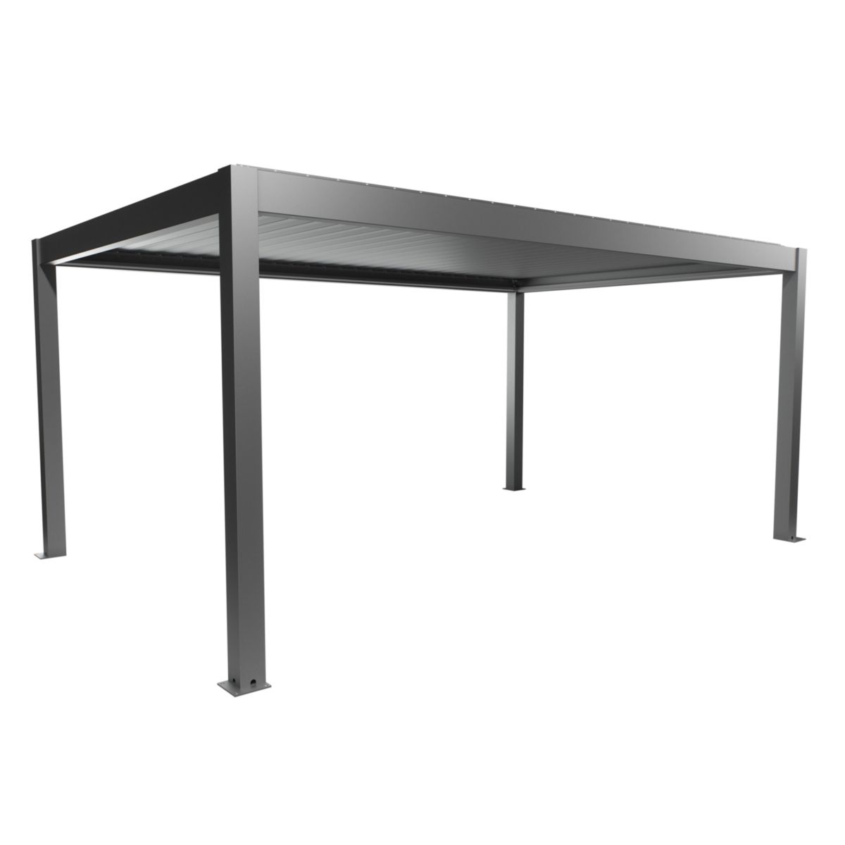 Biohort Pergola Gr. 5,5x3,5 quarzgrau-met 552,5x 367,5x 264 cm