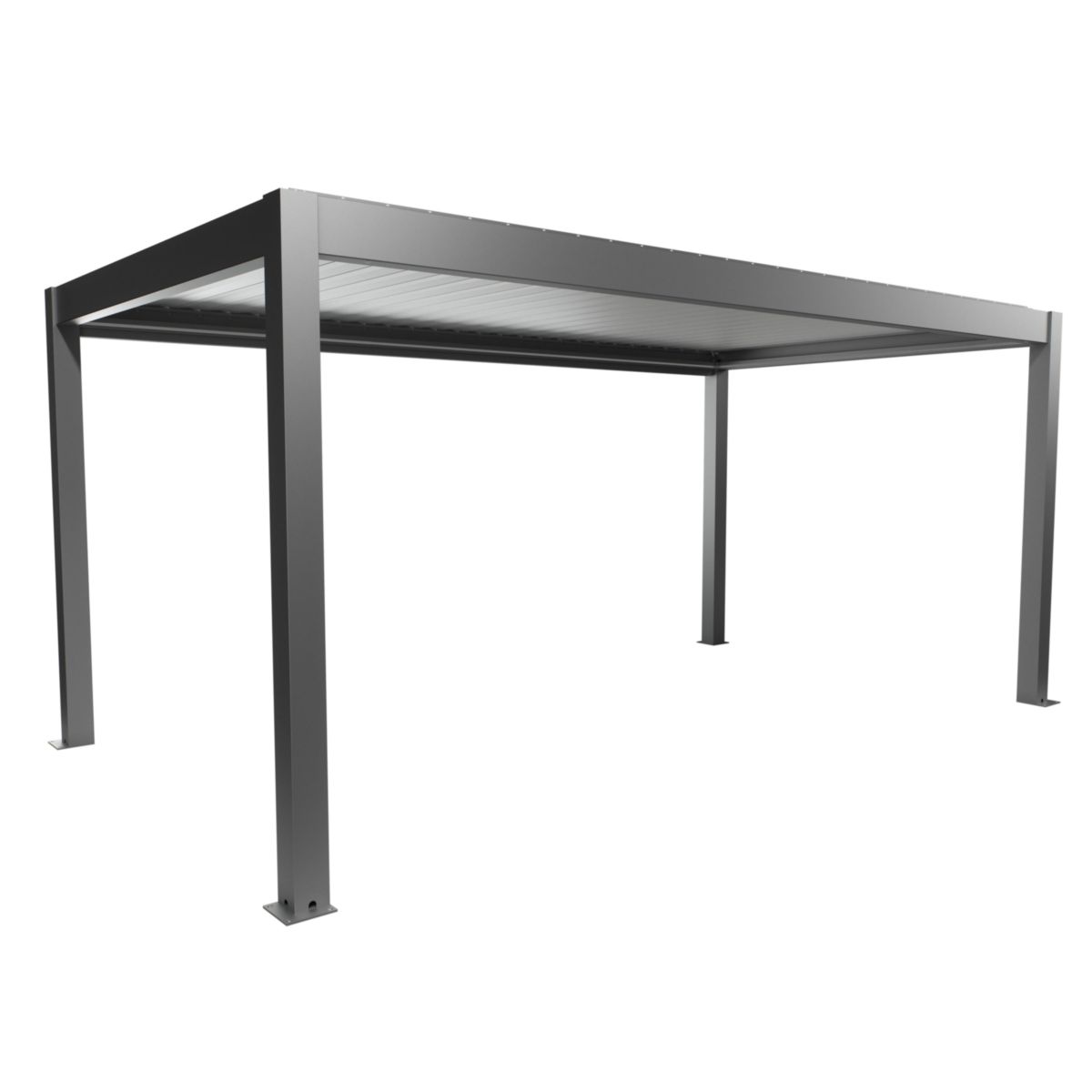 Biohort Pergola Gr. 5,5x3 quarzgrau/silber-met 552,5x 312x 264 cm