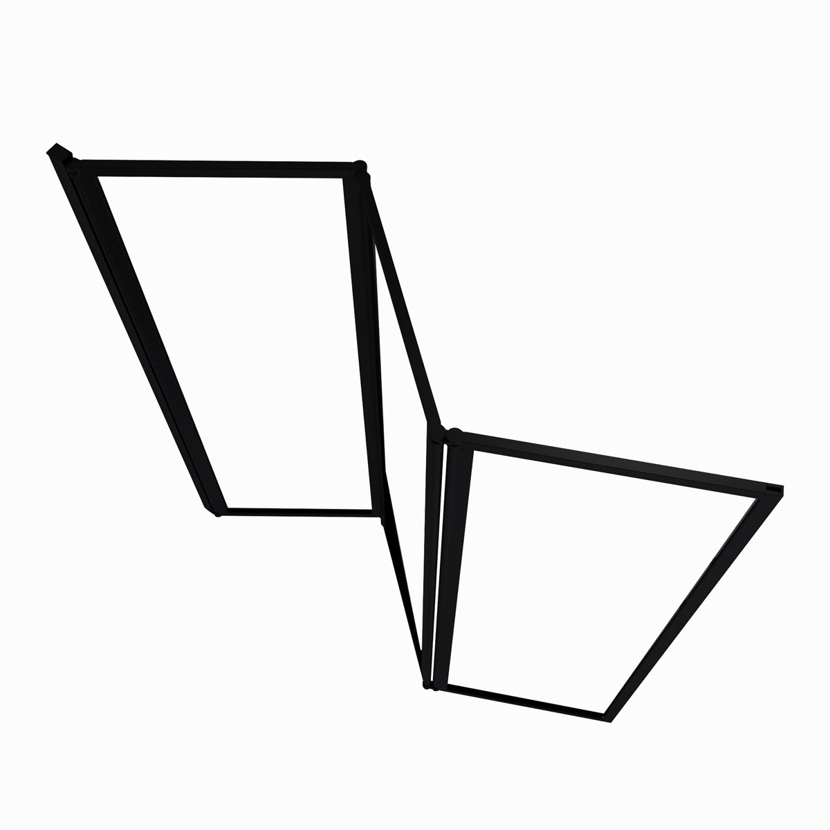 Aurlane Badewannenfaltwand Triple schwarz 125 143 cm Bild 2