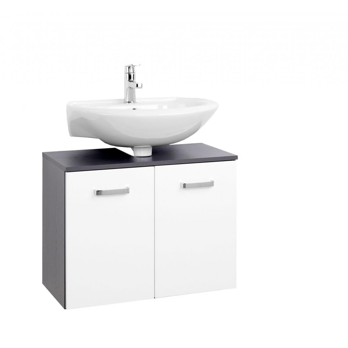 HELD Unterbeckenschrank 70 graphitgrau-weiß 2Türen