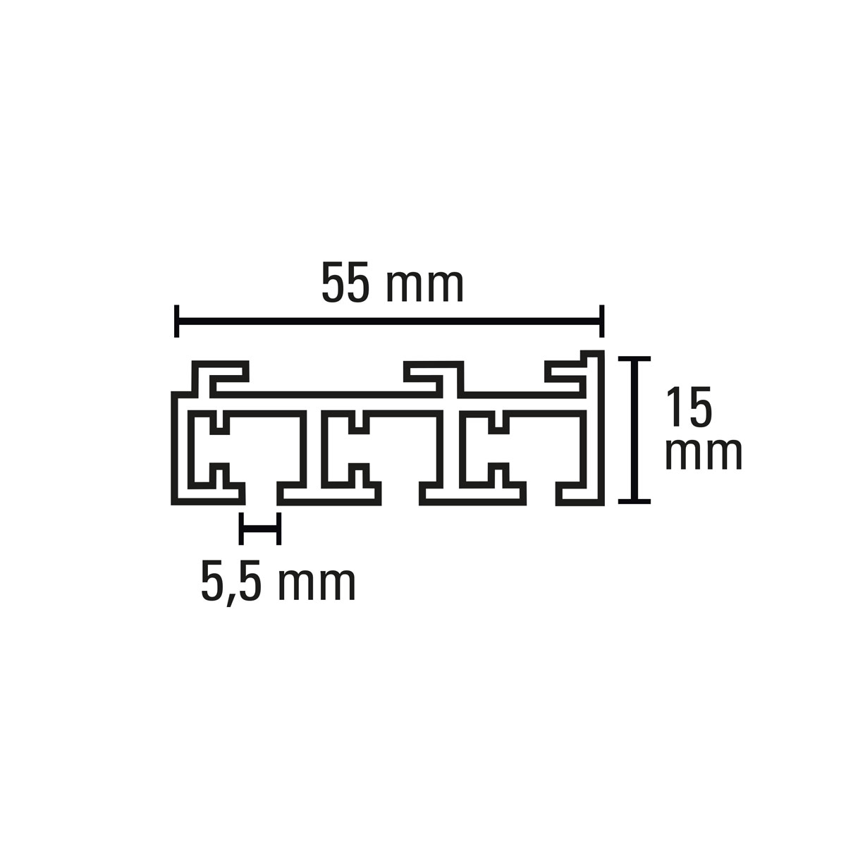 Gardinia Flächenvorhang-Schiene Atlanta 310 cm weiß Bild 3