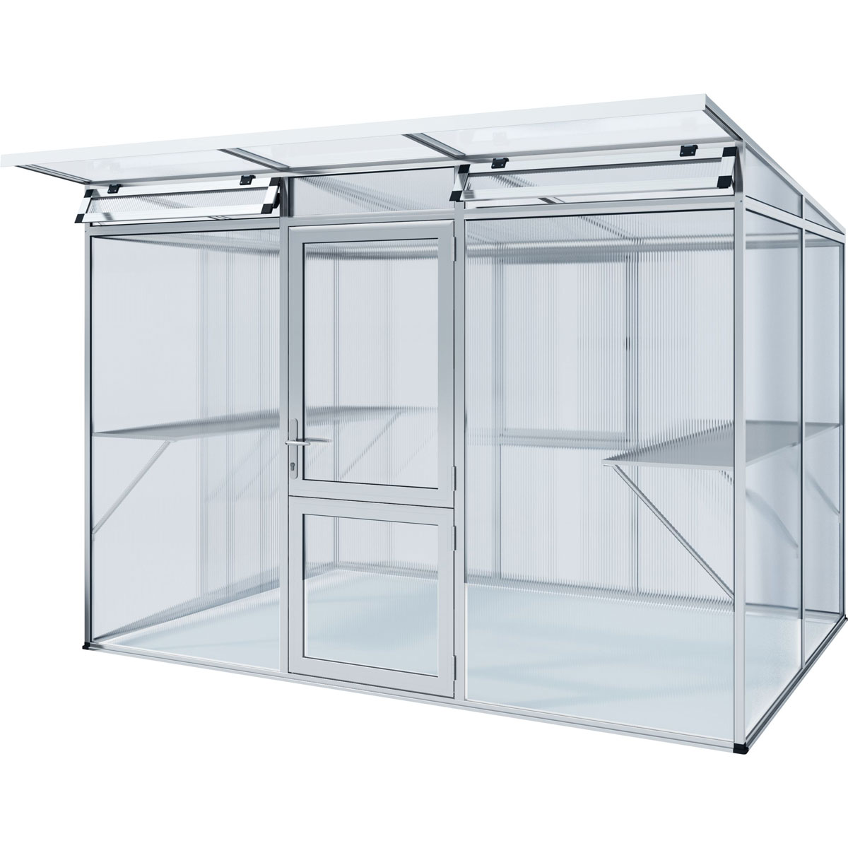 KGT Gewächshaus Linea II 6,4m² silber Bild 2