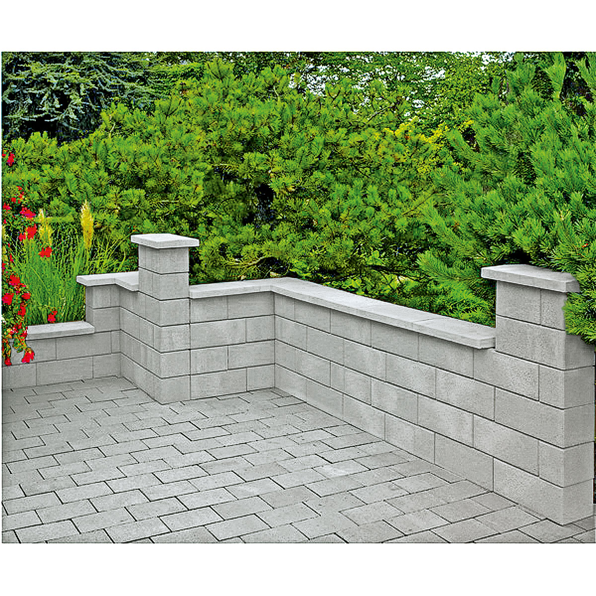 Lusit  Mauerabdeckung Bellamur Mini grau 48 x 28 x 3-4,5 cm Bild 4