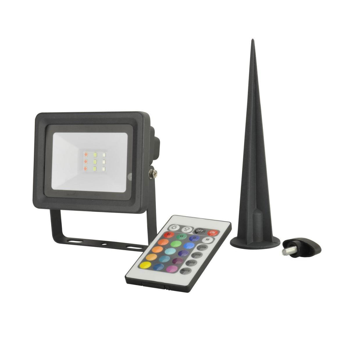 Unitec LED Strahler mit Erdspiess RGB 10W 240lm Bild 1