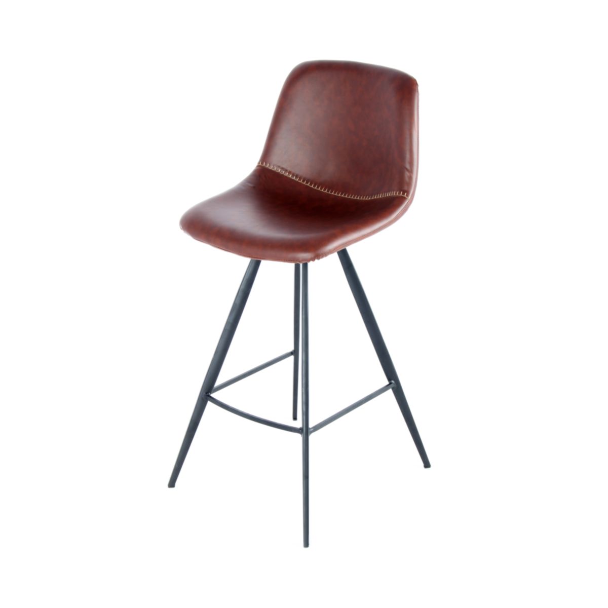 Barstuhl Samantha 325 2er-Set dunkelbraun schwarz