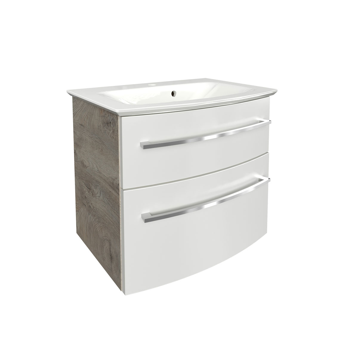 Fackelmann  Waschtisch-Set B.Style 632 x 543 x 460 mm Nature Oak/Weiß