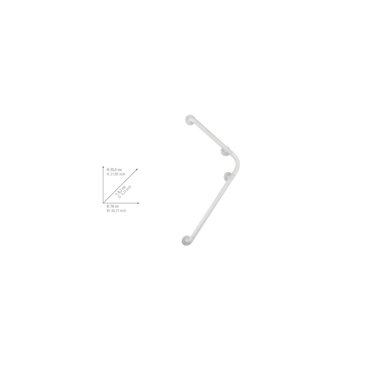 Wenko  Wandhaltegriff Secura 78 x 55,5 cm Weiß Bild 2