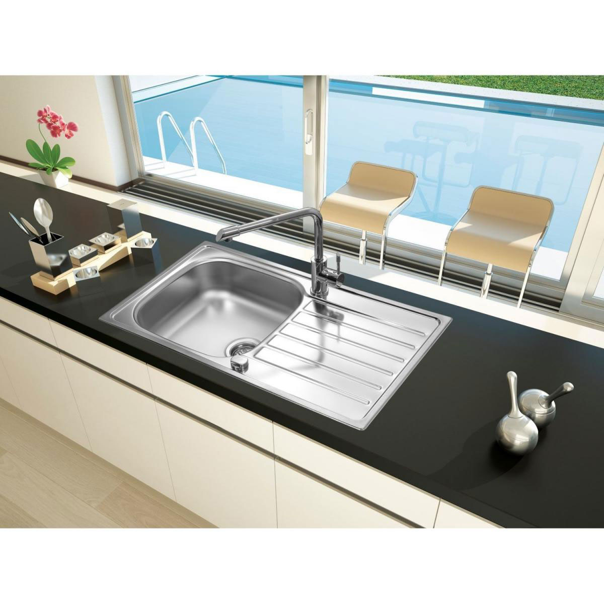 Respekta Dallas Edelstahlspüle DALLAS86X50 86 x 50 cm Bild 2