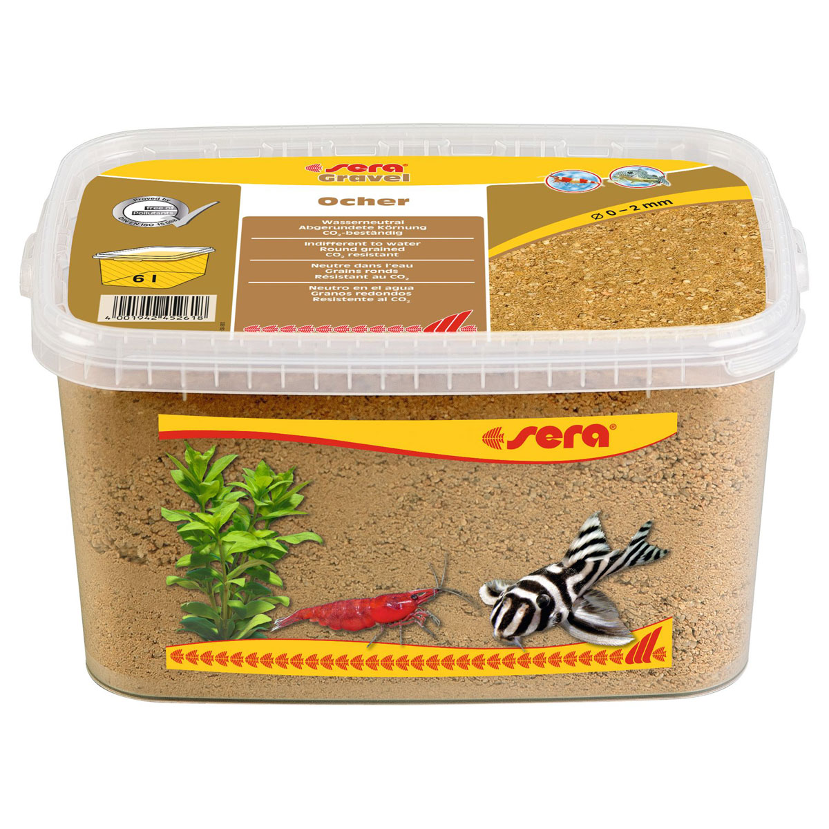 sera  Gravel Ocher Durchmesser 0 - 2 mm 6 l