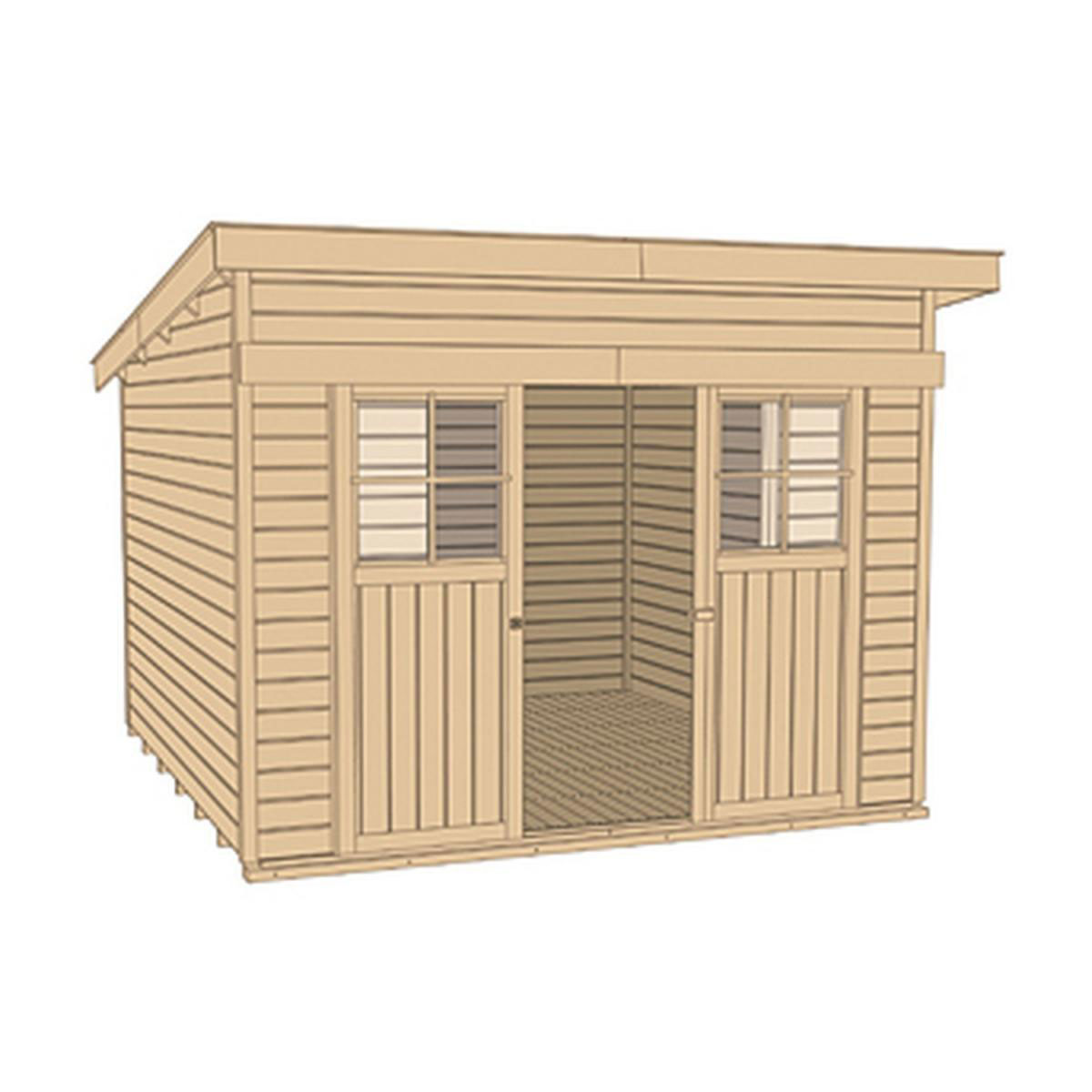 Weka Schiebetürhaus 225 Größe 1 natur 315 x 249 x 238 cm braun Bild 3