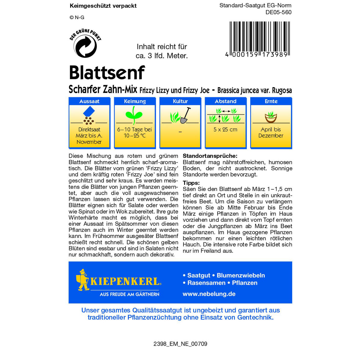 Kiepenkerl Blattsenft Scharfer Zahn-Mix Bild 3