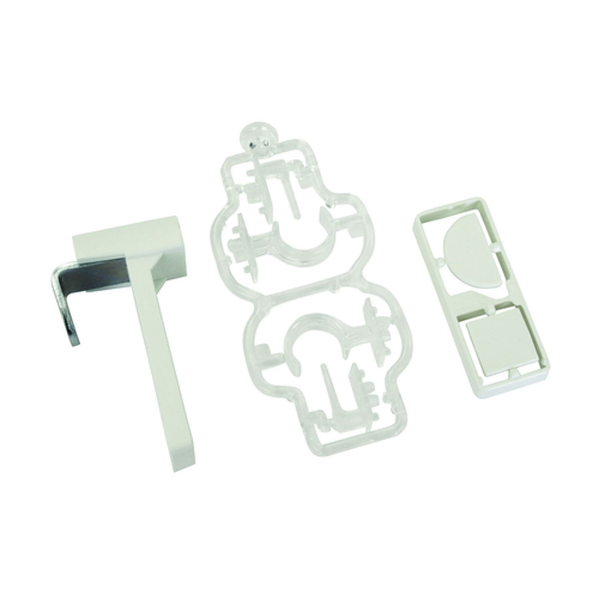 Gardinia Klemmträger für Vitragestangen/Caféhausstangen weiß