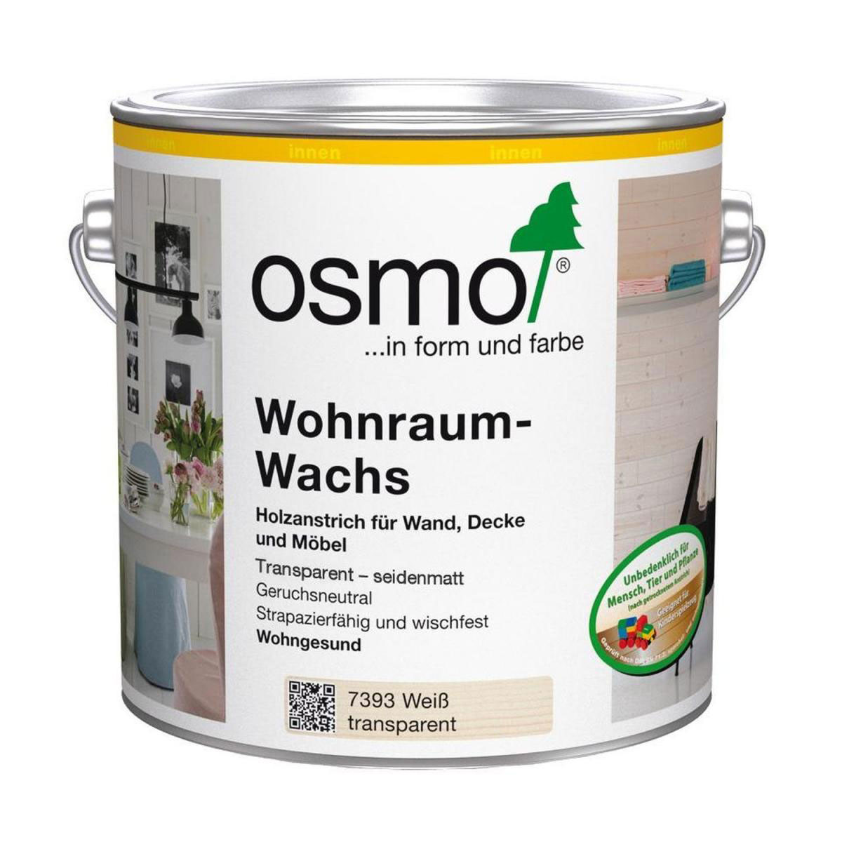 Osmo Wohnraum-Wachs Weiß transparent 2,5 L Bild 1